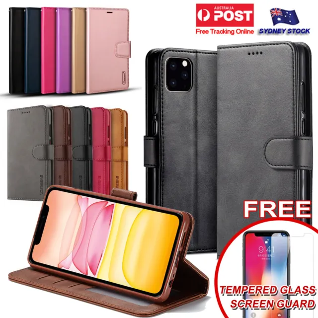 For Apple iPhone 15 Pro Max 14 13 12 11 Premium Leather Wallet Flip Case Cover