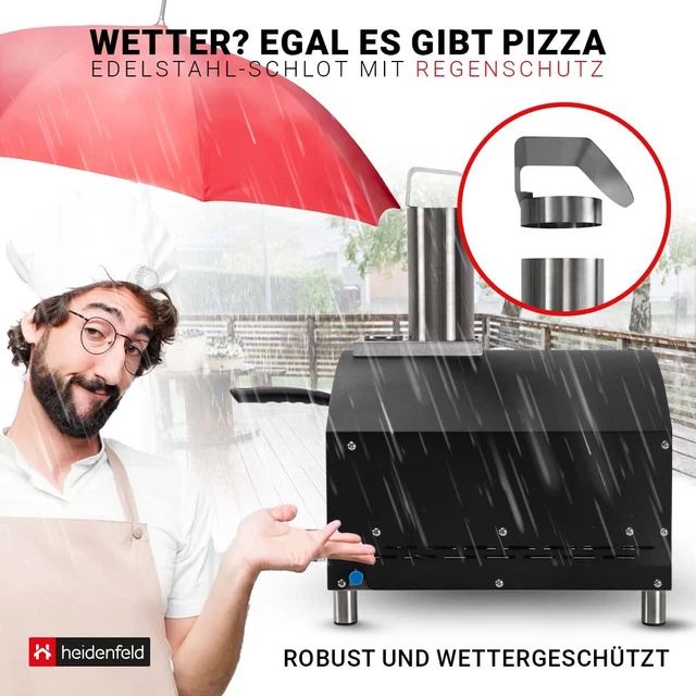 Heidenfeld Pizzaofen Venezia Pizzabackofen Gasofen Backofen Pizzastein Miweba 9