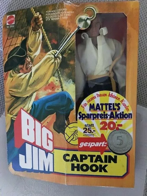 Mib Moc Misb New Big Jim  Mattel Captain Hook Pirates Germany # 2262