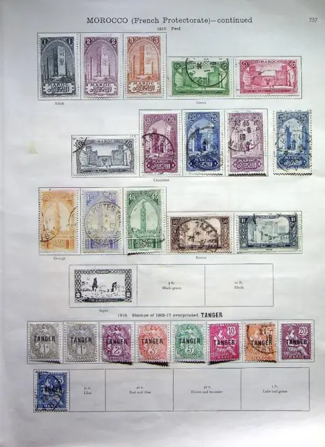 FRENCH MOROCCO: 1917-1923 Examples - Ex-Old Time Collection - 2 Sides (56769)