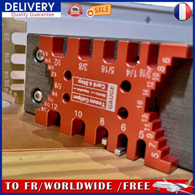 Woodworking Measurement Aluminum Alloy Tenon Gauge for Router Table Plate (H)