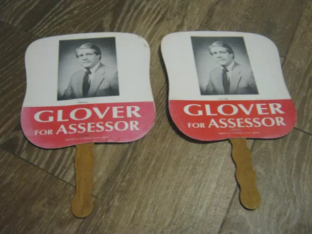 Vintage Hand Fan Glover For Assesor with Picture of Him $15.00 each