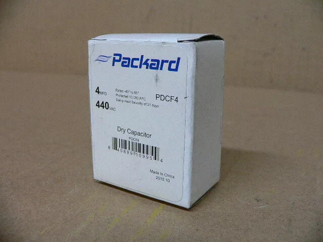 Packard Pdcf4 Cap Run Dry Box 4Mfd 440V New