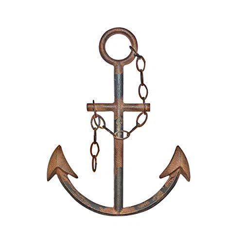 16&quote; Cast Iron Metal Anchor Wall Decor (Rustic)