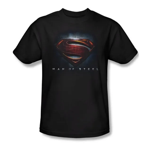 *NEW DC Comics Mens Distressed Glowing Superman Man Of Steel Shield T-Shirt Sz M