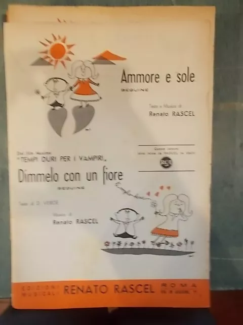 Spartito Rascel "Ammore E Sole" "Dimmelo Con Un Fiore"