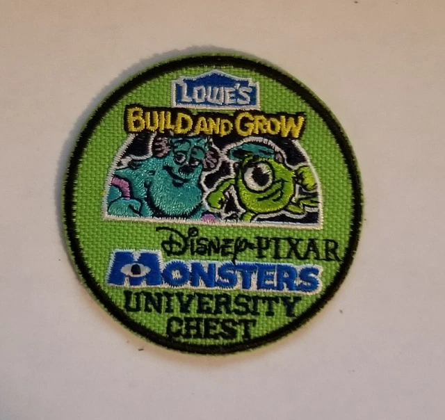Lowe's Build and Grow Patch Disney Pixar Monster University Chest 2-inch diamete