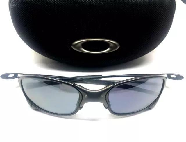 RARE OAKLEY X-METAL JULIET SUNGLASSES Carbon Frames w/ Black Iridium Lenses EUC