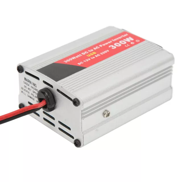 (Battery Clip Style)300W Car Power Inverter DC 12V To AC 220V Inverter Aluminum