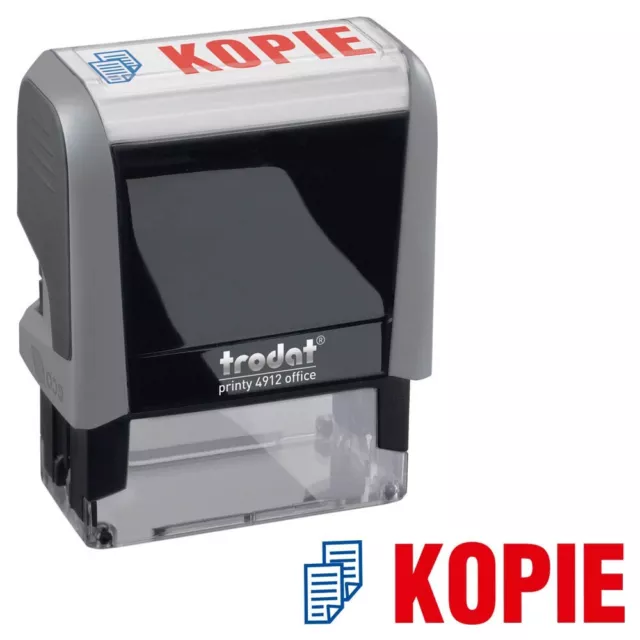 trodat Textstempel "Kopie" printy 4912 office selbstfärbend blau, rot