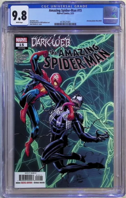 Amazing Spider-Man 15 (2022) Dark Web John Romita JR CVR A CGC 9.8 Marvel