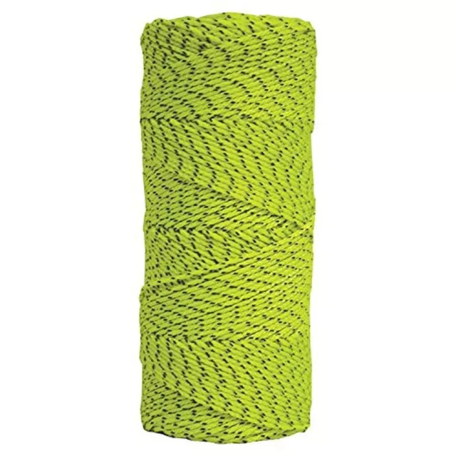 Kraft BC354 Bonded Braided Mason's Line Tube, 500-Feet, Neon Green