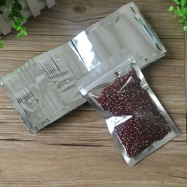 Clear Silver Resealable Self Seal Foil Bag Aluminum Foil Mylar Packaging Pouches