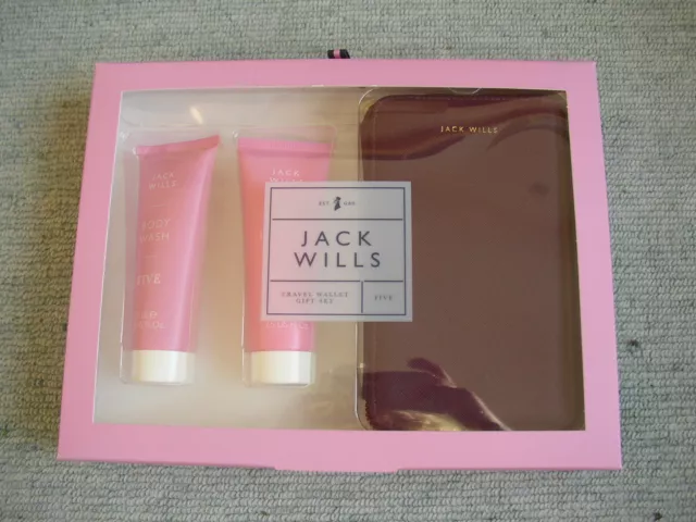 New Jack Wills Women Travel wallet gift set Five Body Wash+lotion Mothers Day