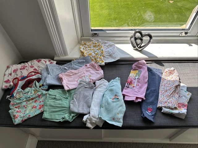 Pacchetto bambine estate successiva età 9-12 mesi 15 articoli Zara H&M M&S Tu Primark