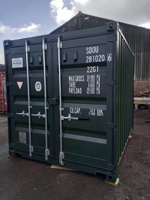 10 Ft Shipping /Storage Container New Green £2750+Vat