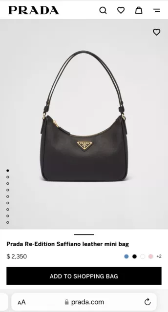 (AUTHENTIC) PRADA Re-edition Saffiano Leather Mini Bag with Adjustable Strap