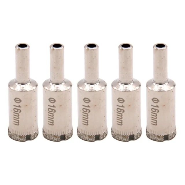 5Pcs 16mm Diamond Coated Hole Saw Drill Bits fits for Glass Ceramic Tile Marble
