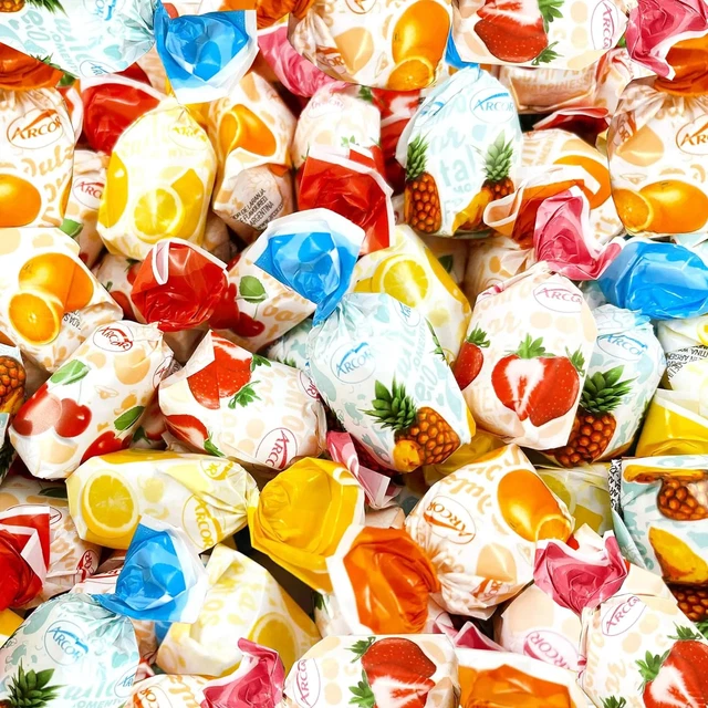 ARCOR ASSORTED FRUIT-FILLED Hard Candy, Individually Wrapped, Bulk Pack ...