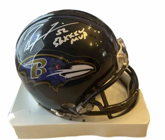 Ravens Ray Lewis Authentic Signed Speed Mini Helmet Cert.