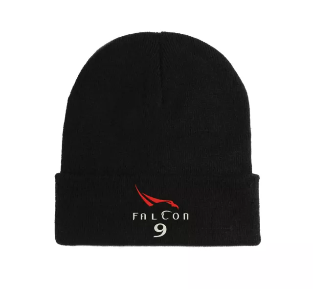 Falcon 9 Spacex Nasa Elon Musk Mission Embroidered Beanie Hat Winter Autumn Cap