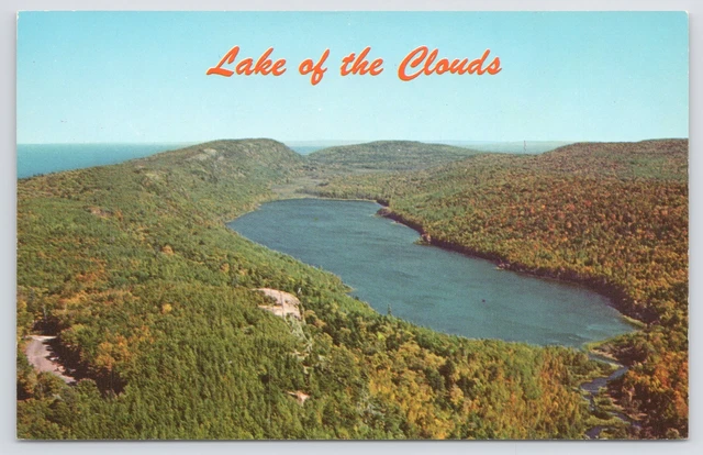 Lake Of The Clouds~Porcupine Mountains State Park~Aerial View~Michigan~Vintage