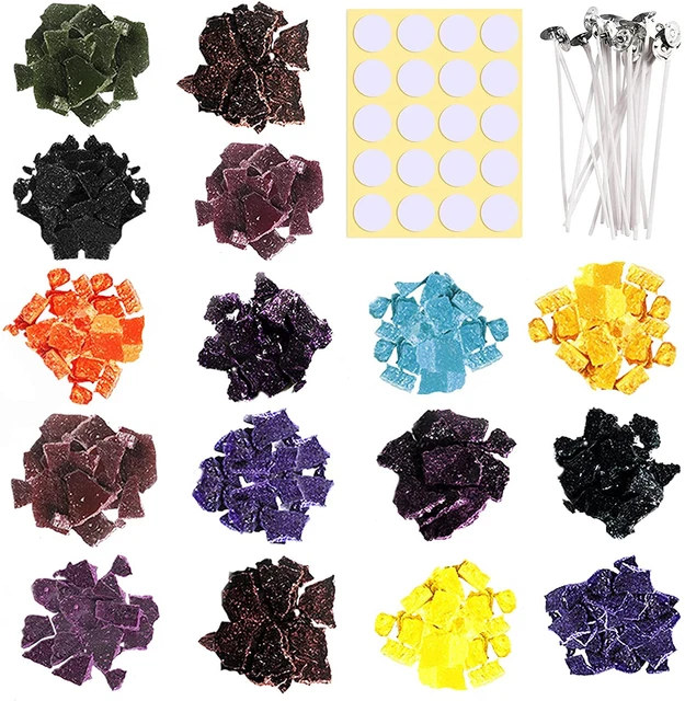 Tinte para velas JBEIY, tinte de cera, pigmento para colorear velas con mecha de 20 velas y para