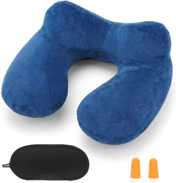 Set Inflatable Travel Pillow for Airplane Inflatable Neck Pillow for Traveling