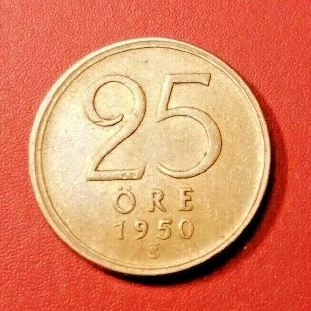 Sweden *25 Öre  1950  Silver * Good condition*1+ **