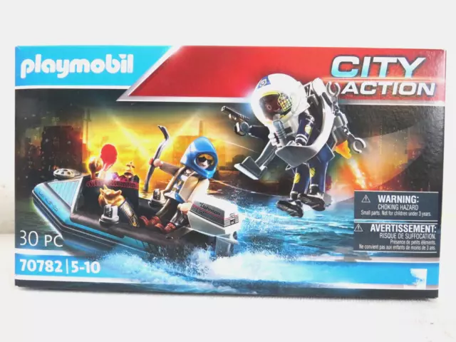 Playmobil 70782 City Action Polizei-Jetpack Festnahme des Kunsträubers OVP NEU !