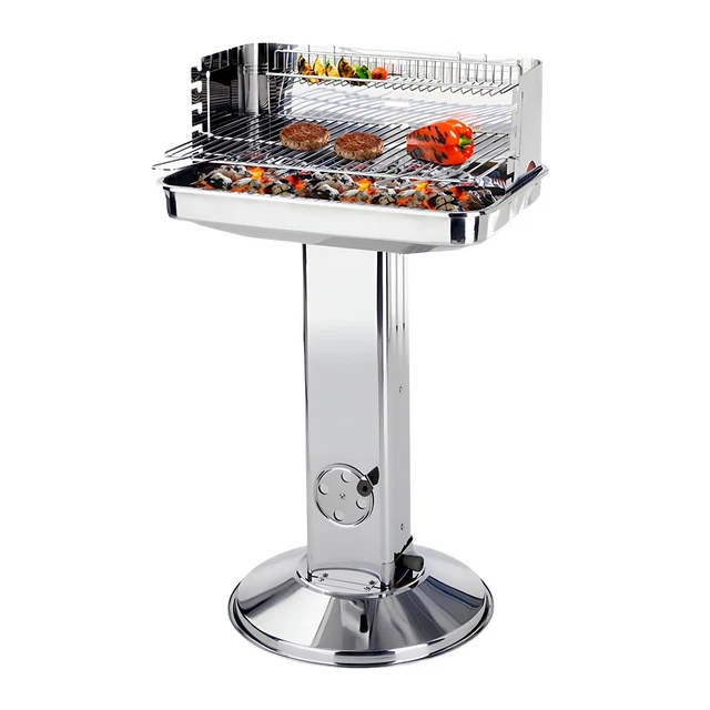 Holzkohlegrill BBQ Grill edelstahl Standgill XXL Holzkohle Gartengrill tragbar
