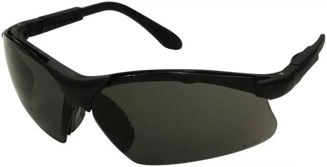 Radians Revelation Safety Glasses with Black Frame and Smoke Anti-Fog Lens
