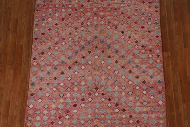 Polka Dot Gabbeh Kashkoli Modern Rug 5x6 Hand-knotted Wool Carpet 3