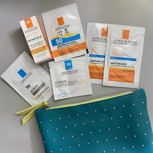 La Roche Posay Sunscreen Samples with Cosmetic Bag
