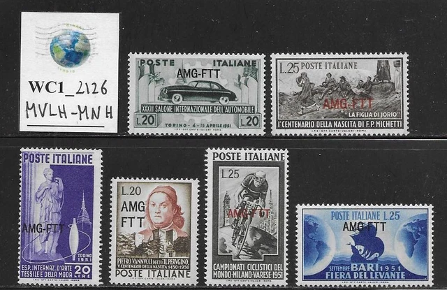 WC1_2126 TRIESTE FTT. Valuable small lot of 1951 stamps. MVLH-MNH