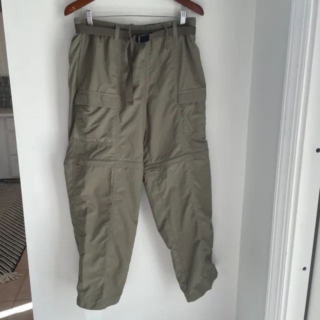 Columbia Pants Adult 32x30 Olive Green PFG Omni Shade Lightweight Zip Off Mens