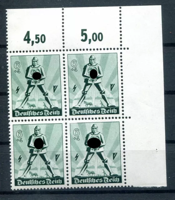 DR-3.Reich 745+PFI ABART+ECKRAND-VB ** MNH POSTFRISCH 130++EUR (H0894