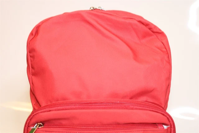 Samantha Brown NEW Large Red Canvas Travel Backpack Carry On Bag 9