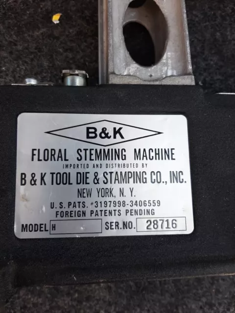 B&K Floral Stemming Machine