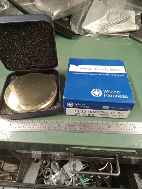 Wilson Instruments Rockwell Hardness Test Block 11 P70618 33.22 HR45TW R0.74