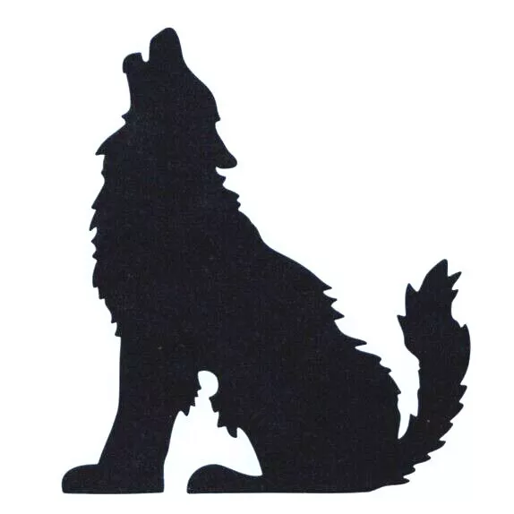 Pochoir loup ou chien réutilisable/réversible. Stencil wolf or dog reusable