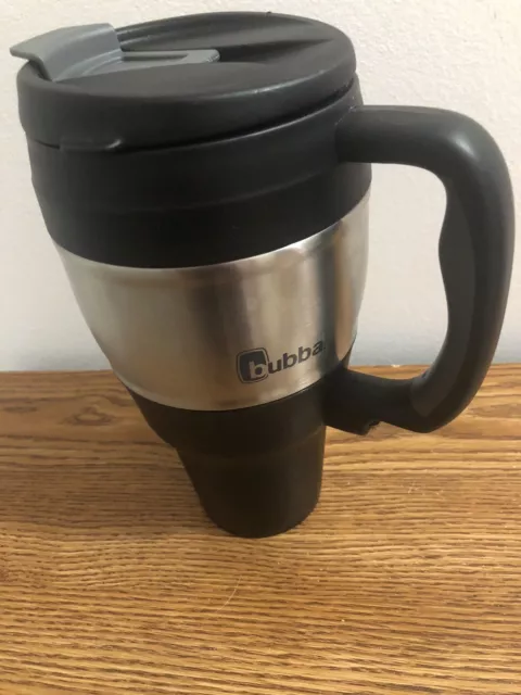Bubba Classic Insulated Mug 34 Oz Hot or Cold Travel Coffee Mug. Black & Silver.