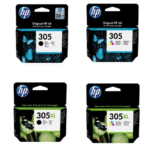 Cartouches d'encre ORIGINALES HP 305 305XL Deskjet /Deskjet Plus/Envy/Envy Pro