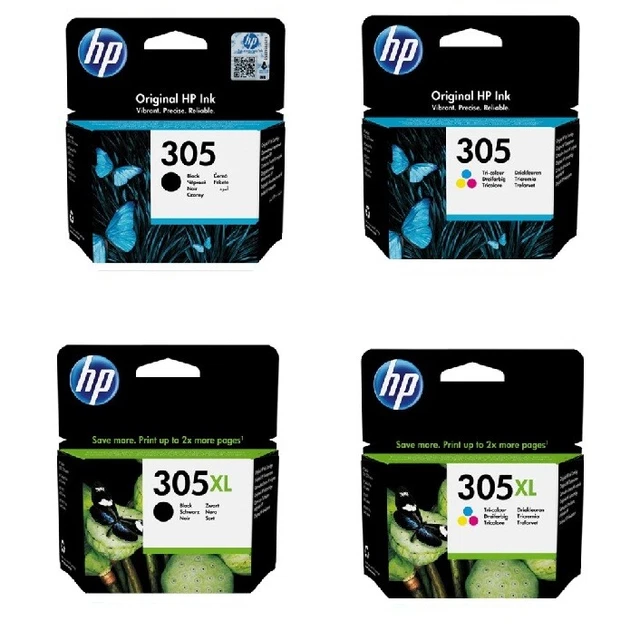 Cartouches encre ORIGINALES HP 305 305XL Envy 6010 6010 e 6012 6015 noir couleur