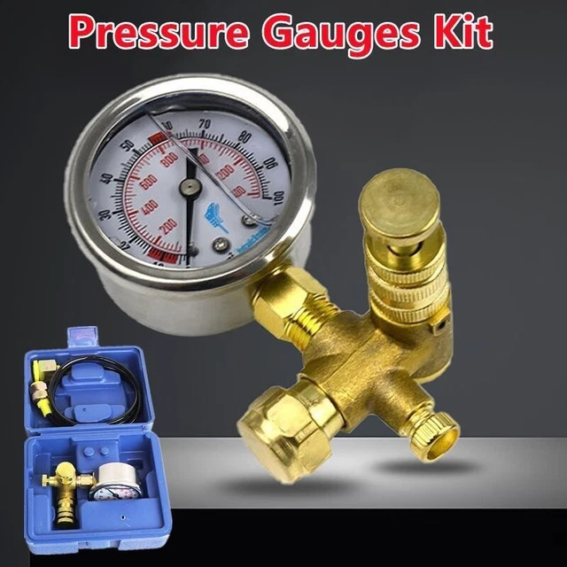 PRESSURE GAUGE MEASUREMENT Kit Nitrogen Gas Charging Hydraulic Breaker