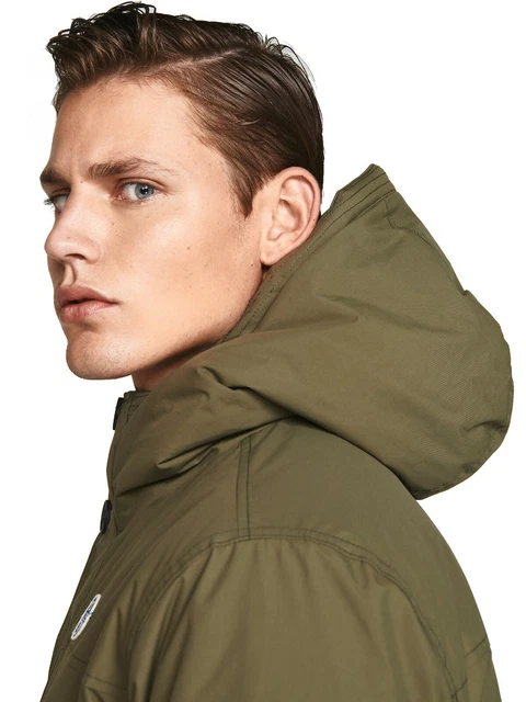 Giubbotto uomo invernale North Sails giacca casual con cappuccio e tasche verde 4