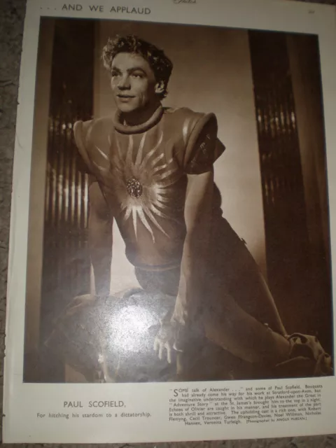 Photo article actor Paul Scofield 1949 ref K