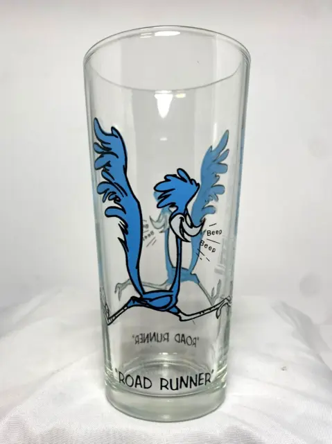 Vintage 1973 ROAD RUNNER GLASS PEPSI Collector Series Warner Bros Looney Tunes