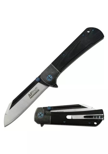 MTech Bearing Pivot Manual Folding Pocket Knife 8Cr13 Wharncliffe Blade G10 New