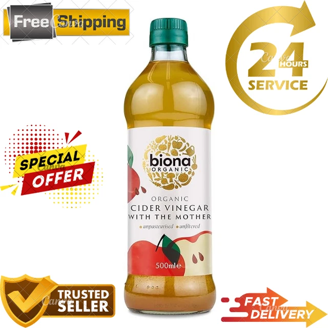 BIONA ORGANIC APPLE Cider Vinegar, 500Ml £4.20 - PicClick UK